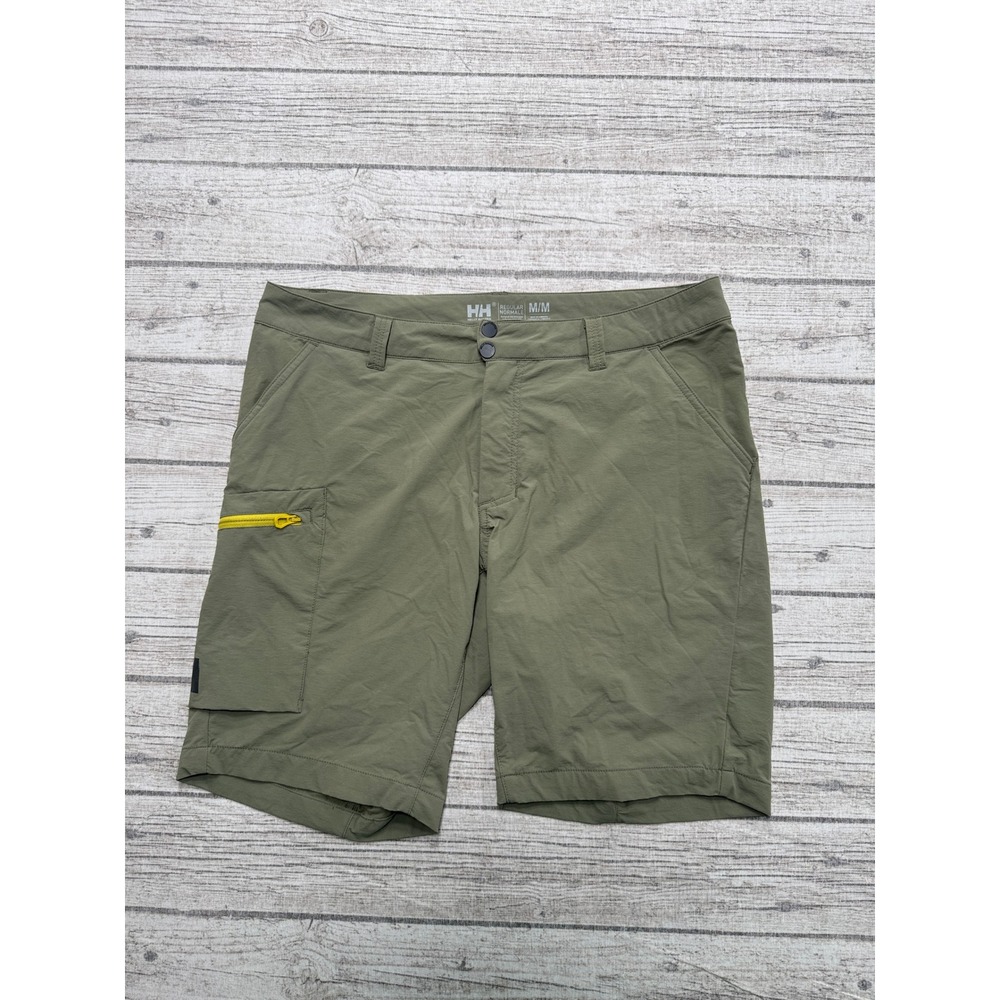 Helly Hansen Cargo Shorts Men's Medium Olive Green Regular Fit Hiking Outdoor